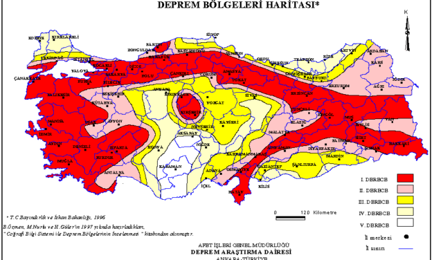 <strong>Ülkemizdeki Deprem Bölgeleri</strong>
